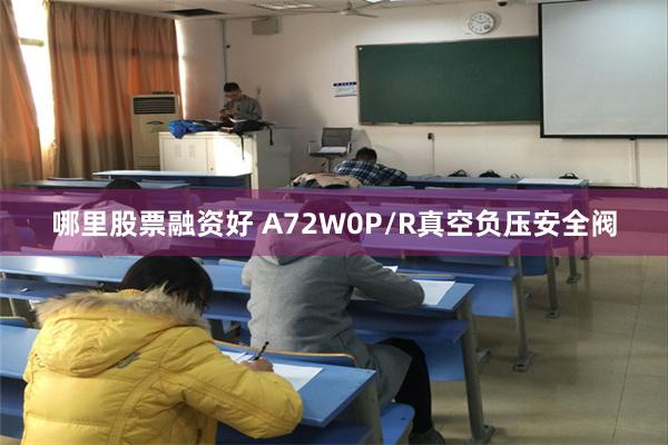 哪里股票融资好 A72W0P/R真空负压安全阀