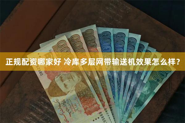 正规配资哪家好 冷库多层网带输送机效果怎么样？