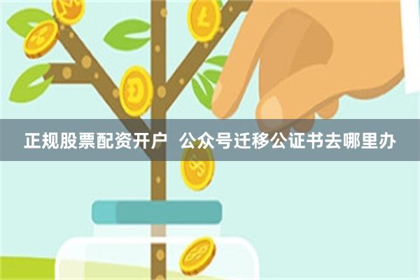 正规股票配资开户  公众号迁移公证书去哪里办