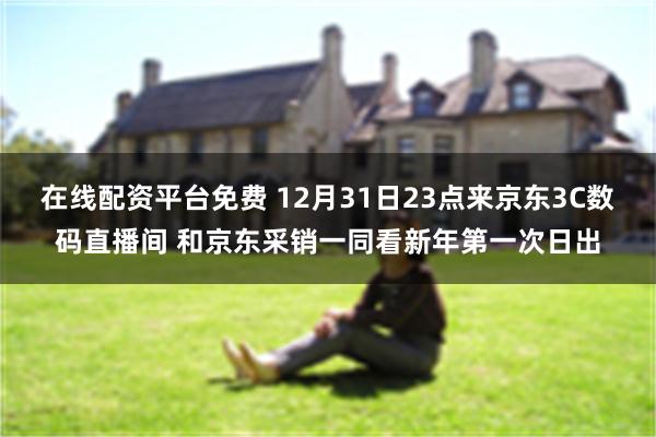 在线配资平台免费 12月31日23点来京东3C数码直播间 和京东采销一同看新年第一次日出